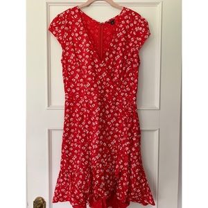 Jcrew Mercantile Red and White Floral Dress